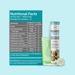 Wellbeing Nutrition Probiotic + Prebiotic Tablet - Green Apple & Peppermint Flavour - Image 7