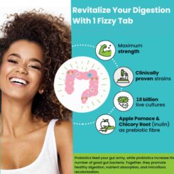 Wellbeing Nutrition Probiotic + Prebiotic Tablet - Green Apple & Peppermint Flavour - Image 5