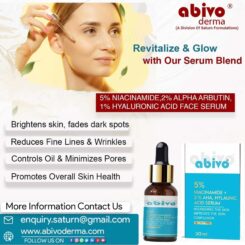 Abivo 5% Niacinamide + 2% Alpha Arbutin + 1% Hyaluronic Acid Face Serum - Image 3