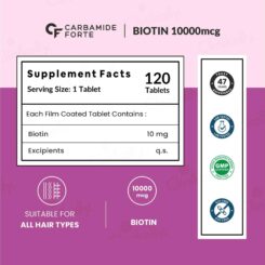 Carbamide Forte Biotin 10000mcg Tablet - Image 6