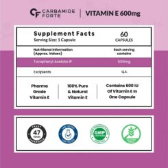 Carbamide Forte Vitamin E 600mg Capsule - Image 3
