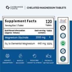 Carbamide Forte Chelated Magnesium Glycinate 2000mg Tablet - Image 4