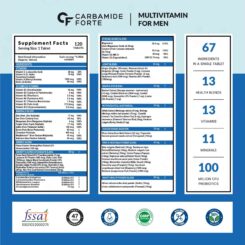 Carbamide Forte Multivitamin With Probiotics Tablet For Men - Image 4