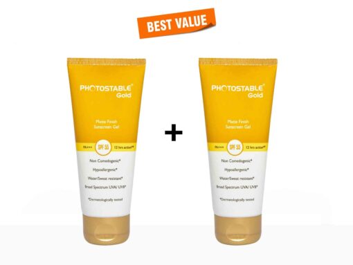 Photostable Gold Matte Finish Sunscreen Gel SPF 55 - Image 6