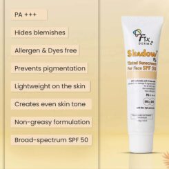 Fixderma Shadow Rx Tinted Sunscreen For Face SPF 50 PA+++ - Image 3