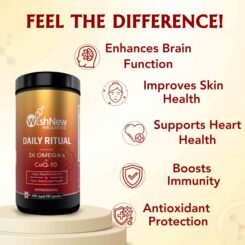 WishNew Wellness Daily Ritual 3X Omega's & CoQ-10 Capsule - Image 5