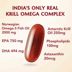 WishNew Wellness Krill Omega Complex Heart & Brain Health Softgel Capsule - Image 2