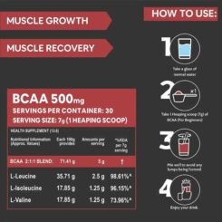 Carbamide Forte BCAA 5000mg Powder - Watermelon Flavour - Image 3