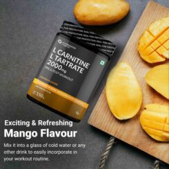 Carbamide Forte L-Carnitine L-Tartrate 2000mg Pre & Post Workout Powder - Mango Flavour - Image 2