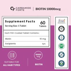 Carbamide Forte Biotin 10000mcg Tablet - Image 2