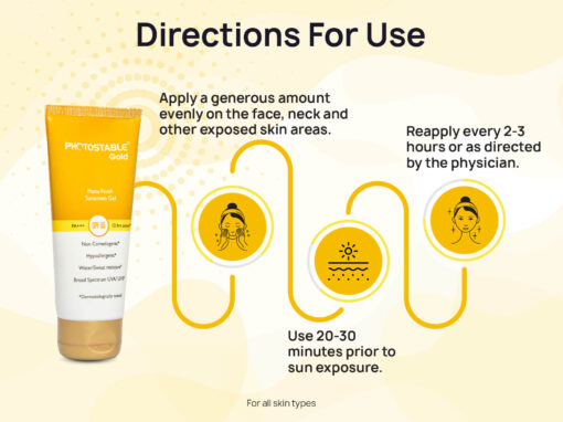 Photostable Gold Matte Finish Sunscreen Gel SPF 55 - Image 5